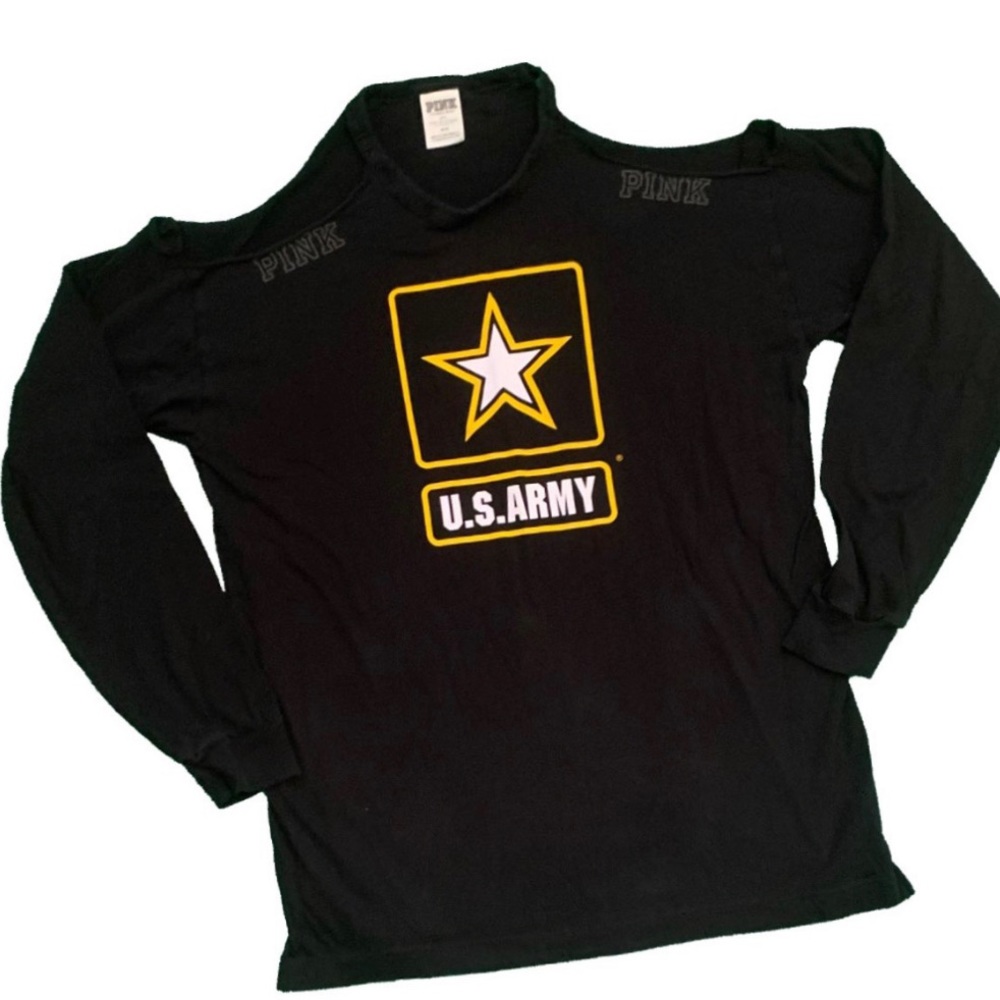 Victoria’s Secret PINK US Army Cold Shoulder Tee